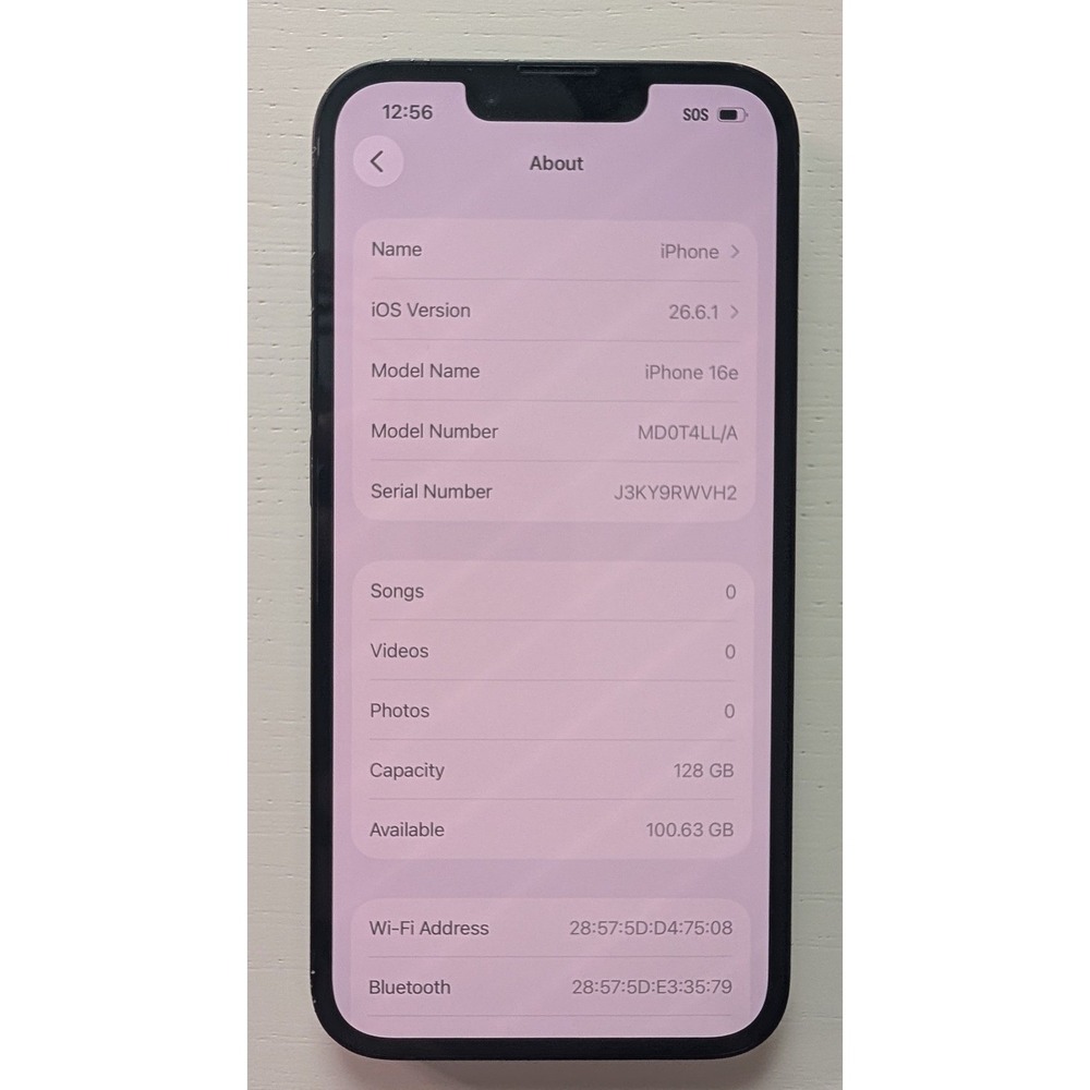 Apple iPhone 16e 128GB Black Boost Mobile Locked MD0T4LL/A Smartphone